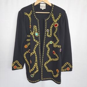 Antels MXM Black Jacket with Gold Embellishments #3009